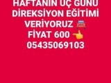 Haftanın üç günü direksiyon eğitimi 